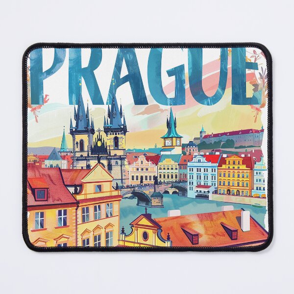 Item preview, Prague Print Prague Vector Art  designed and sold by nomiraclehere.