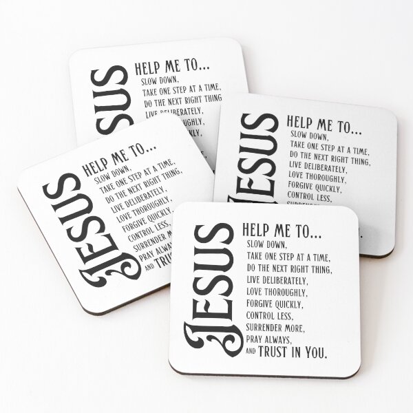 Item preview, Jesus Help Me Trust in You Prayer - Black designed and sold by RoseTreeGifts.