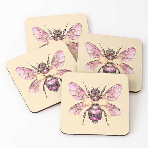 Item preview, Cute Golden Honey Jewel Bee in Coquette Aesthetic Design designed and sold by CozyLightsStore.