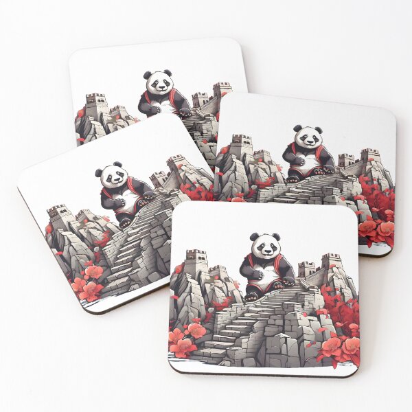 Item preview, panda on the great wall of china designed and sold by Karaz's Animal Kingdom.