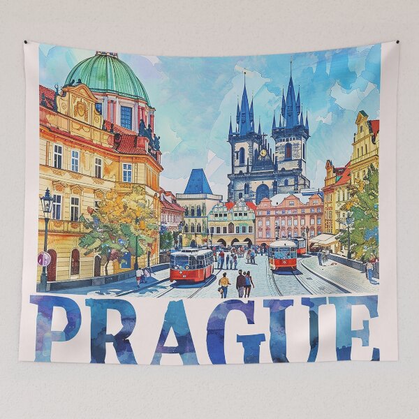 Item preview, Prague Print Prague Vector Art  designed and sold by nomiraclehere.
