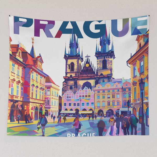 Item preview, Prague Print Prague Vector Art  designed and sold by nomiraclehere.
