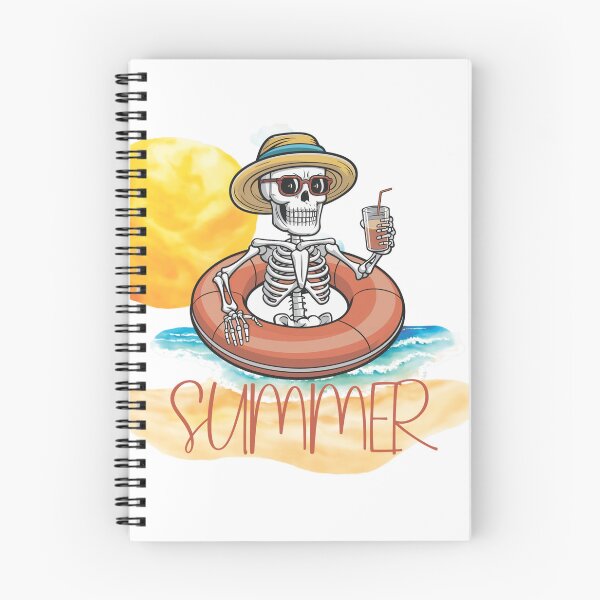 Item preview, A cute skeleton with a drink is bathing in the sea. designed and sold by MagelliShop.