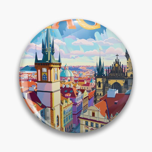 Item preview, Prague Print Prague Vector Art  designed and sold by nomiraclehere.