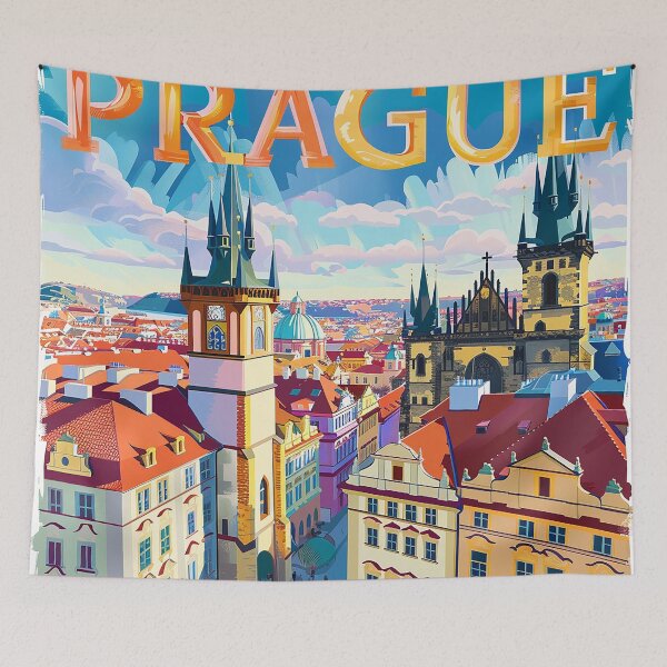 Item preview, Prague Print Prague Vector Art  designed and sold by nomiraclehere.