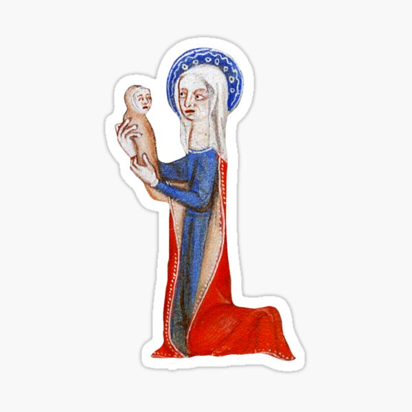 Artikel-Vorschau von Seltsame mittelalterliche Madonna mit Kind, auch bekannt als Menschenbabys, sind so geheimnisvoll, designt und verkauft von elinaarbidane.