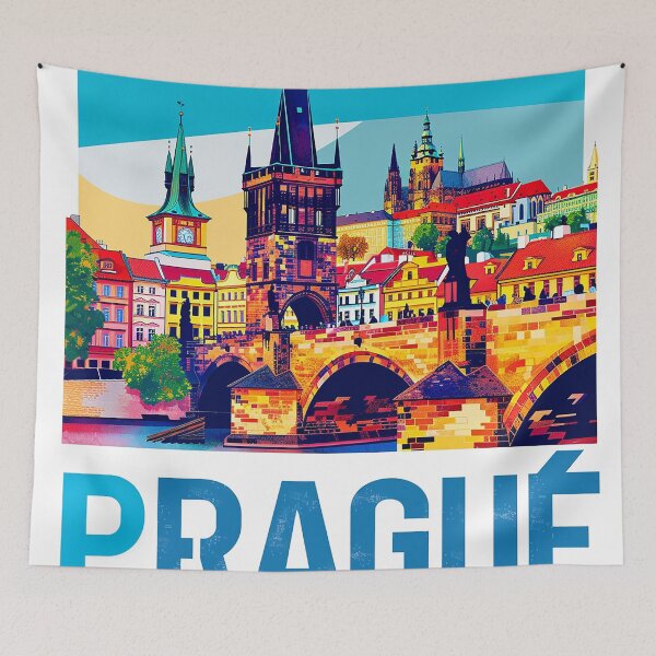 Item preview, Prague Print Prague Vector Art  designed and sold by nomiraclehere.
