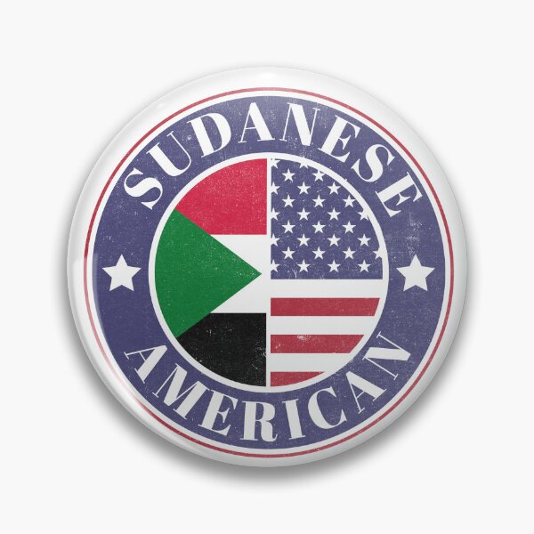 Item preview, Proud Sudanese-American Badge - Sudan Flag designed and sold by chrisrivait.