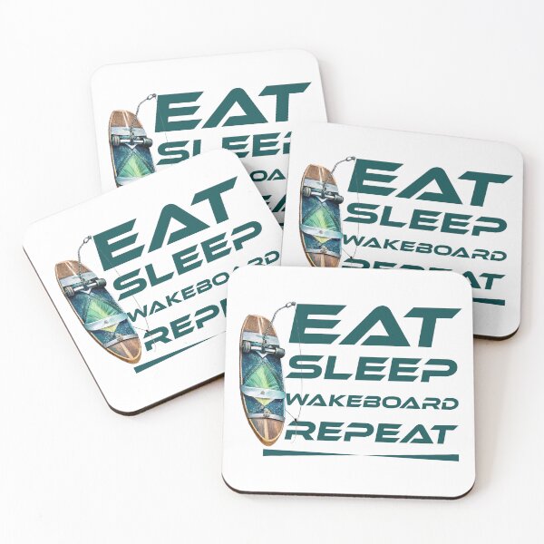 Item preview, Wakeboarding Lover -Eat Sleep Wakeboard Repeat Typography Design designed and sold by Techflare.