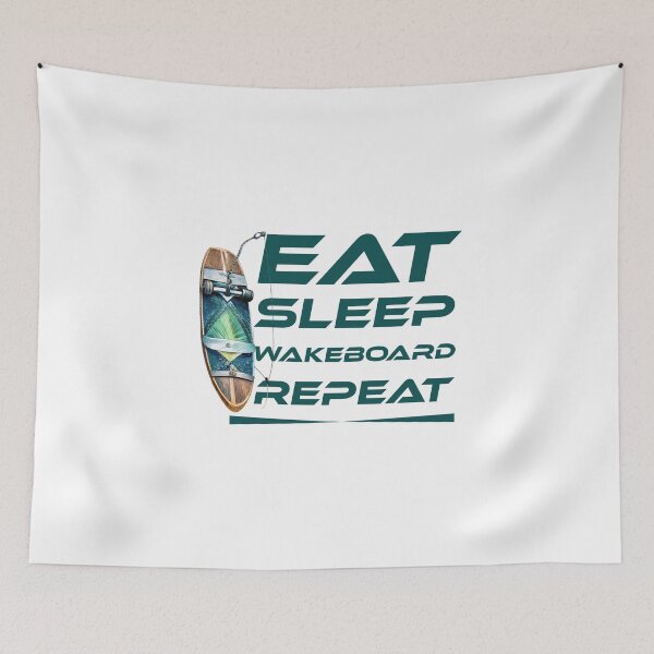 Item preview, Wakeboarding Lover -Eat Sleep Wakeboard Repeat Typography Design designed and sold by Techflare.