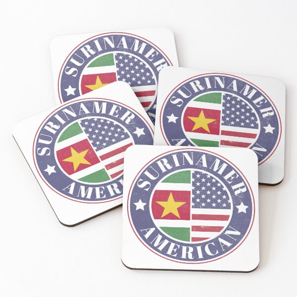 Item preview, Proud Surinamer-American Badge - Suriname Flag designed and sold by chrisrivait.