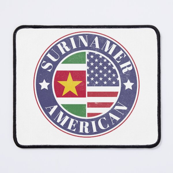 Item preview, Proud Surinamer-American Badge - Suriname Flag designed and sold by chrisrivait.
