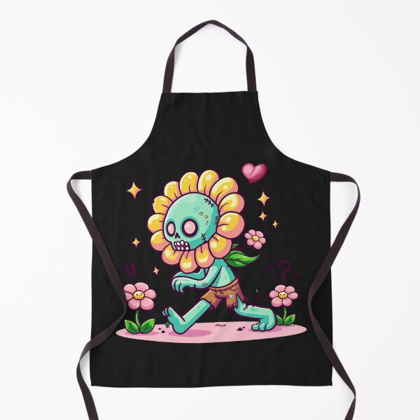 Item preview, Cute Flower Head Zombie Walking with Pink Background designed and sold by OrcaVector.