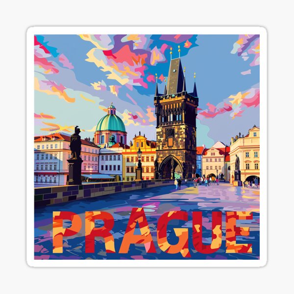 Aperçu de l'œuvre Prague Imprimer Prague Vectoriel  créée et vendue par nomiraclehere.