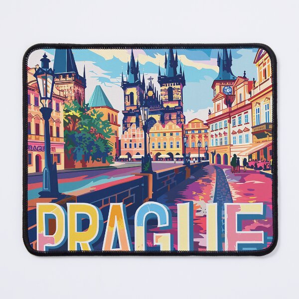 Item preview, Prague Print Prague Vector Art designed and sold by nomiraclehere.