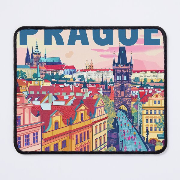Item preview, Prague Print Prague Vector Art designed and sold by nomiraclehere.