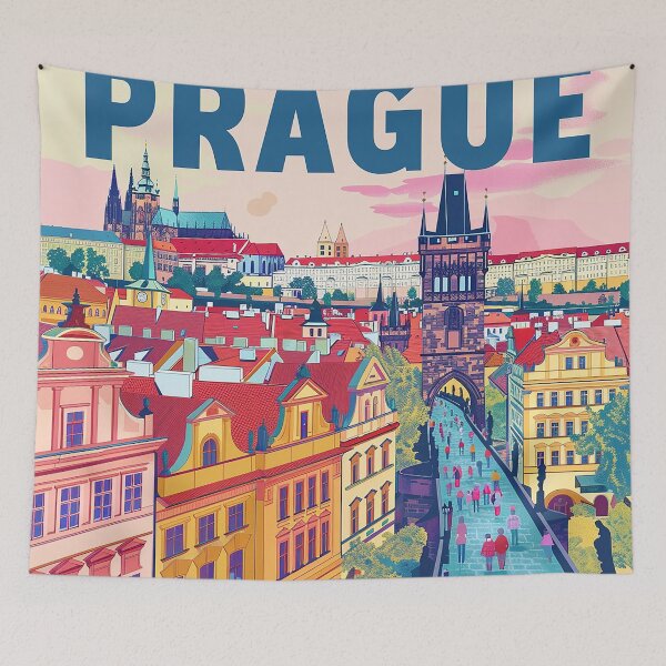 Item preview, Prague Print Prague Vector Art  designed and sold by nomiraclehere.
