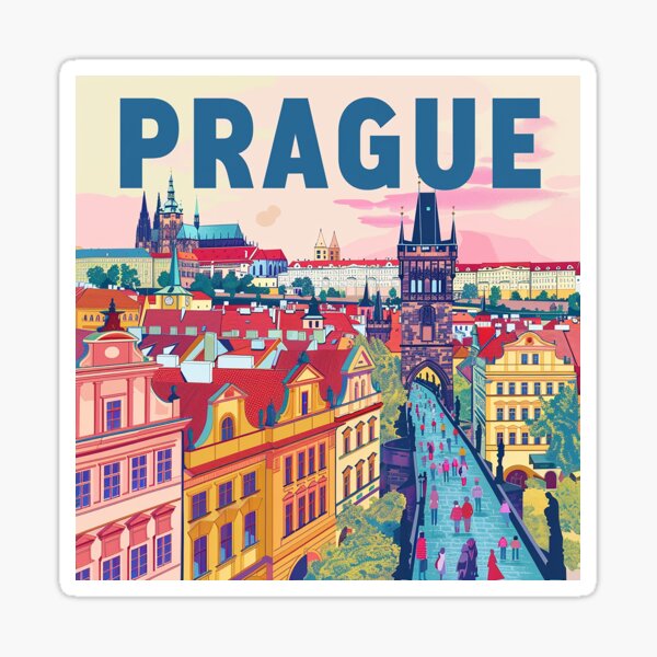 Aperçu de l'œuvre Prague Imprimer Prague Vectoriel  créée et vendue par nomiraclehere.