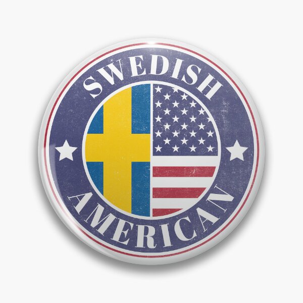 Item preview, Proud Swedish-American Badge - Sweden Flag designed and sold by chrisrivait.