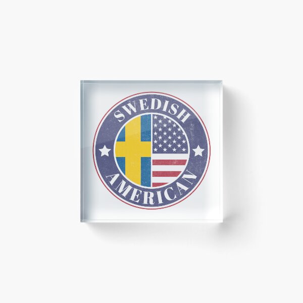 Item preview, Proud Swedish-American Badge - Sweden Flag designed and sold by chrisrivait.