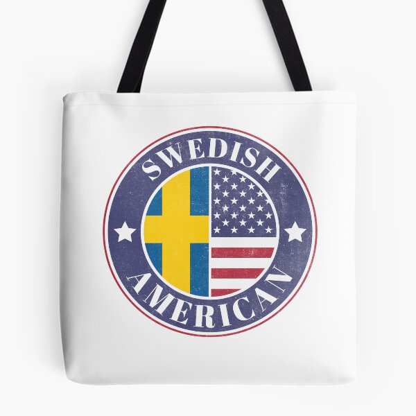 Item preview, Proud Swedish-American Badge - Sweden Flag designed and sold by chrisrivait.