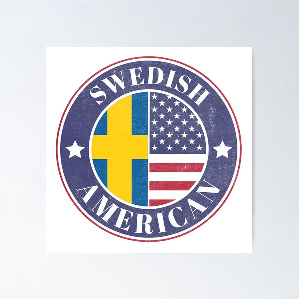 Item preview, Proud Swedish-American Badge - Sweden Flag designed and sold by chrisrivait.