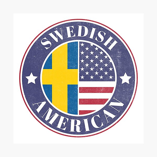 Item preview, Proud Swedish-American Badge - Sweden Flag designed and sold by chrisrivait.