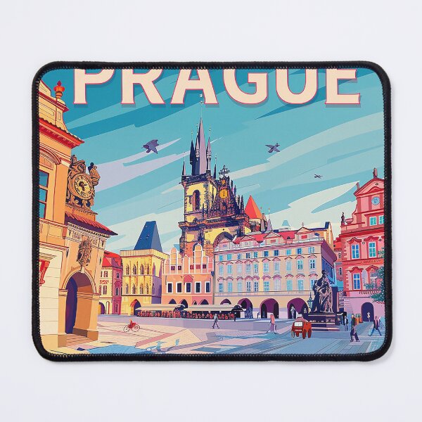 Item preview, Prague Print Prague Vector Art designed and sold by nomiraclehere.