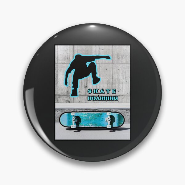 Item preview, Skateboarding - black and vivid azure graphics, vivid skateboard designed and sold by silent-violin.