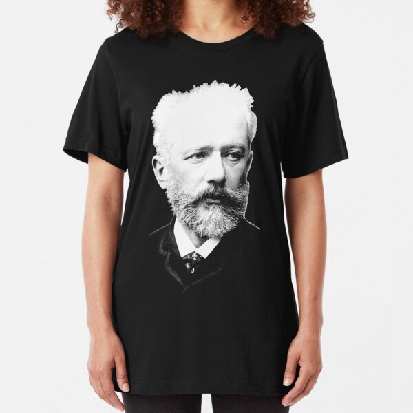 Pyotr Ilyich Tchaikovsky - Great Russian Composer Slim Fit T-Shirt