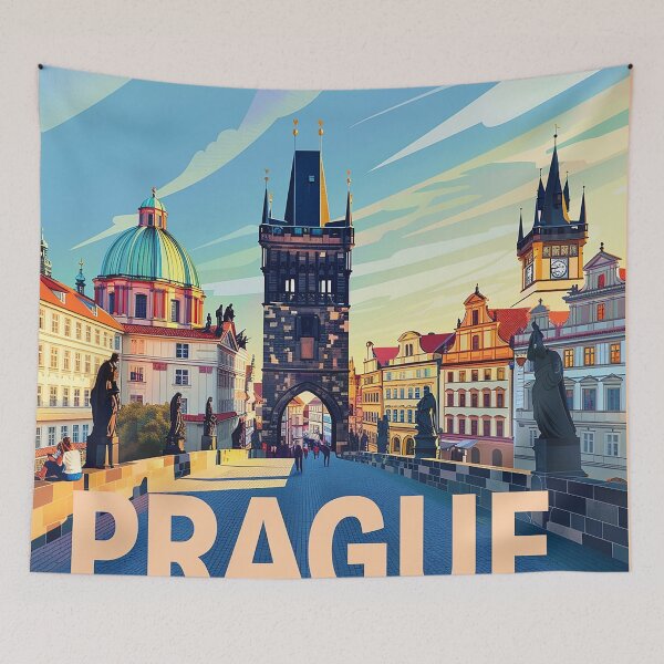 Item preview, Prague Print Prague Vector Art  designed and sold by nomiraclehere.