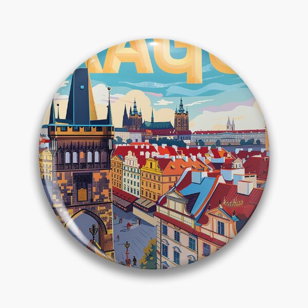 Item preview, Prague Print Prague Vector Art  designed and sold by nomiraclehere.