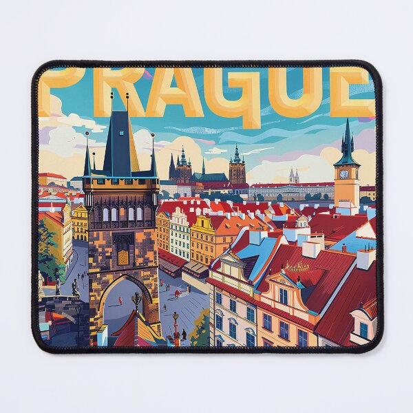 Item preview, Prague Print Prague Vector Art  designed and sold by nomiraclehere.