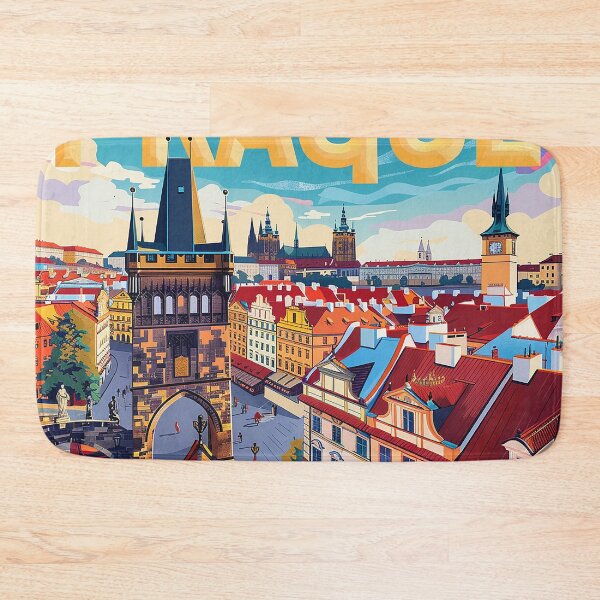 Item preview, Prague Print Prague Vector Art  designed and sold by nomiraclehere.