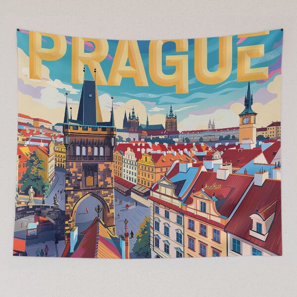 Item preview, Prague Print Prague Vector Art  designed and sold by nomiraclehere.