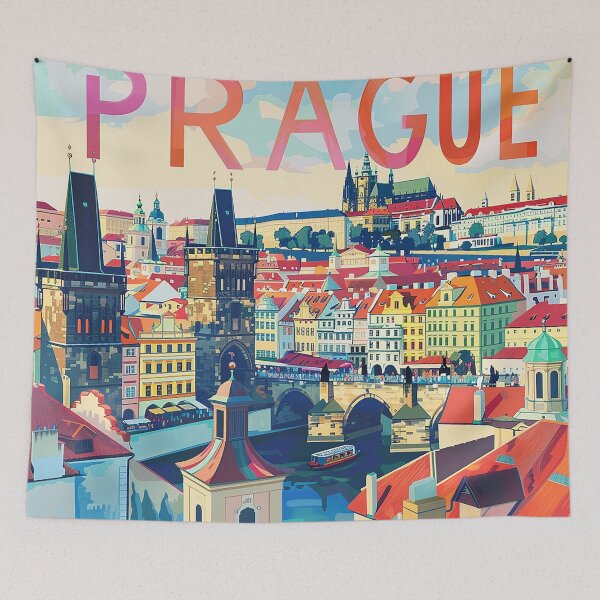 Item preview, Prague Print Prague Vector Art  designed and sold by nomiraclehere.