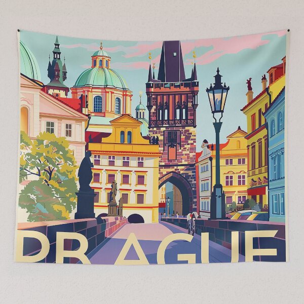 Item preview, Prague Print Prague Vector Art  designed and sold by nomiraclehere.