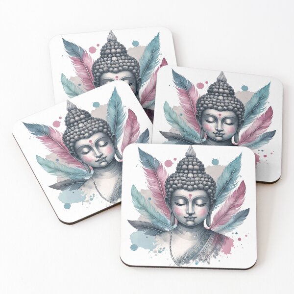 Item preview, buddha with feathers  designed and sold by Art&Yoga -  MiritLevin.