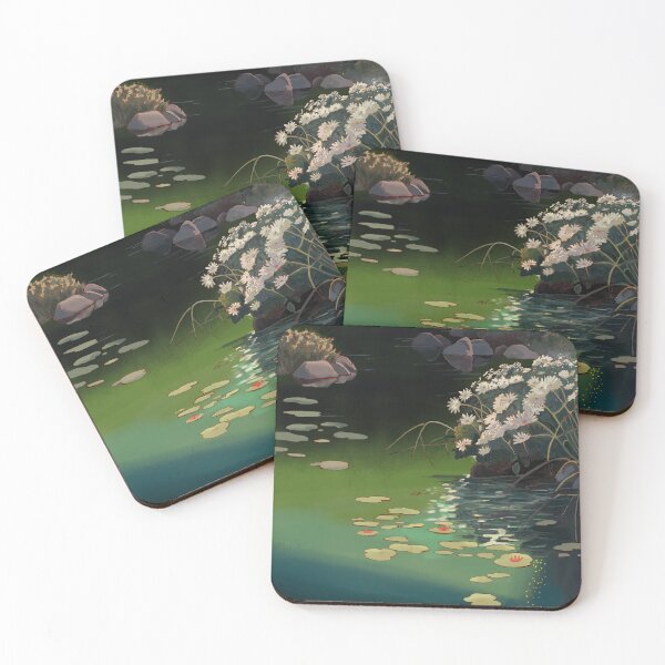 Item preview, Vintage style water lillies, ponds and flowers designed and sold by Temuri Studio.