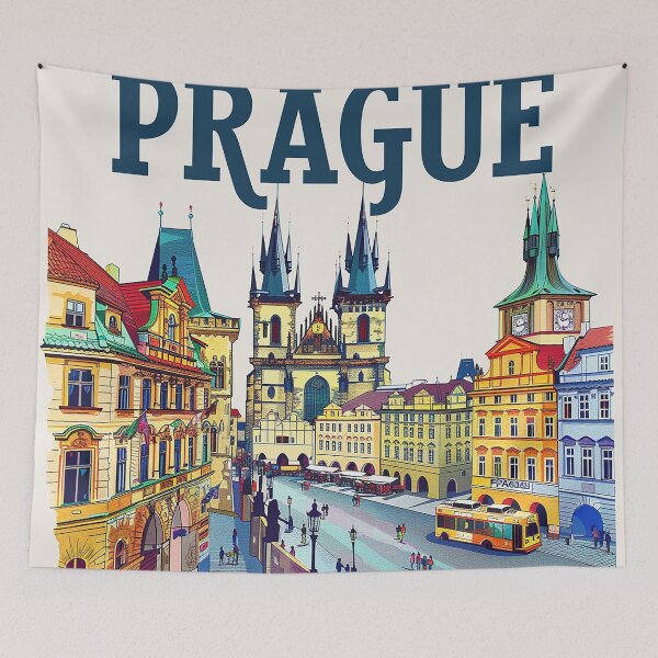 Item preview, Prague Print Prague Vector Art  designed and sold by nomiraclehere.
