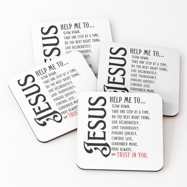 Item preview, Jesus Help Me Trust in You Prayer - Red2 designed and sold by RoseTreeGifts.