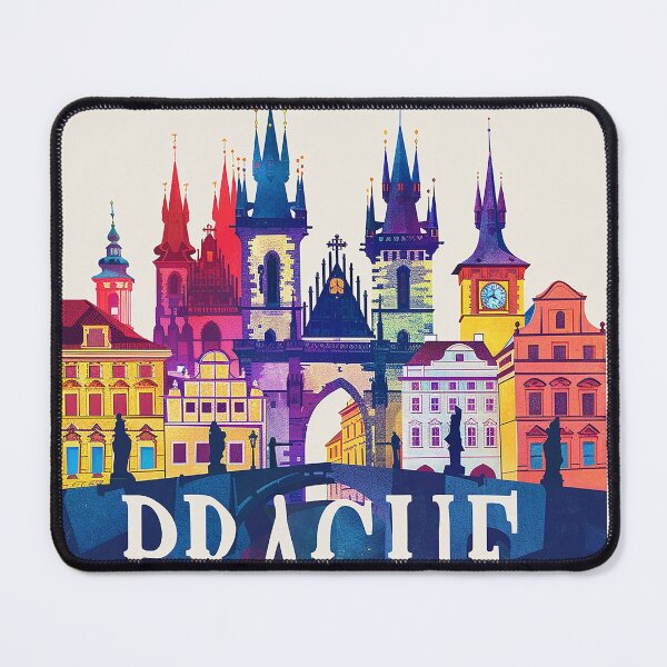 Item preview, Prague Print Prague Vector Art designed and sold by nomiraclehere.