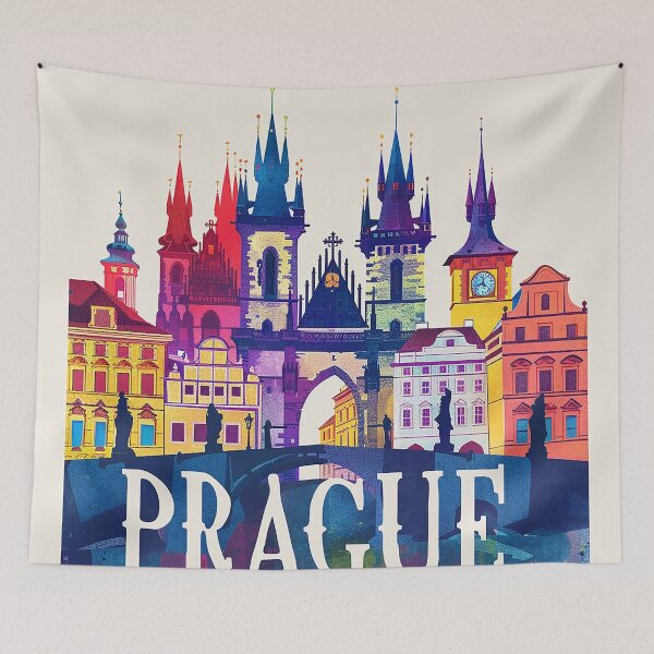 Item preview, Prague Print Prague Vector Art  designed and sold by nomiraclehere.