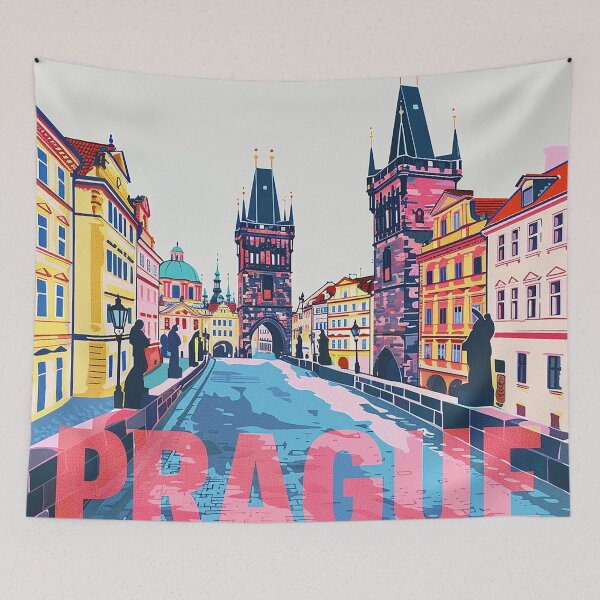 Item preview, Prague Print Prague Vector Art  designed and sold by nomiraclehere.