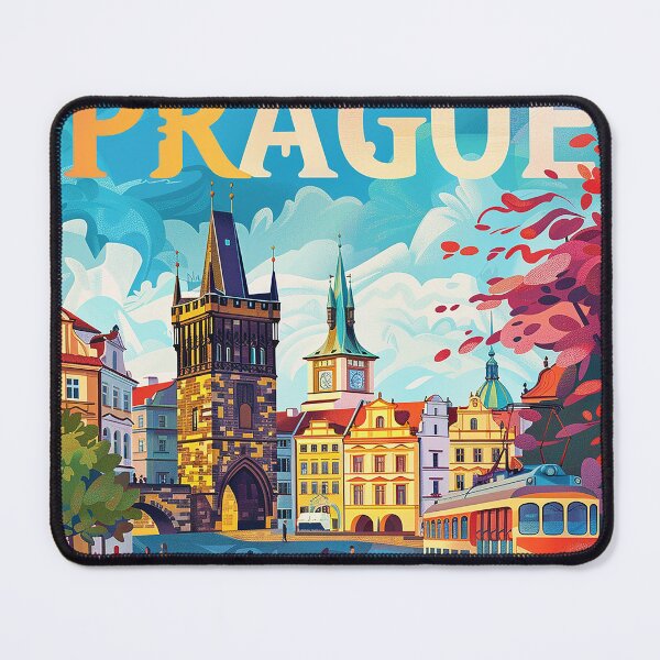 Item preview, Prague Print Prague Vector Art designed and sold by nomiraclehere.
