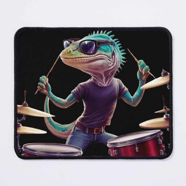 Item preview, Lizard playing drums designed and sold by JAGA-ALIME.