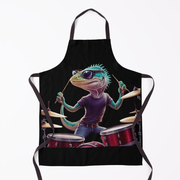 Item preview, Lizard playing drums designed and sold by JAGA-ALIME.