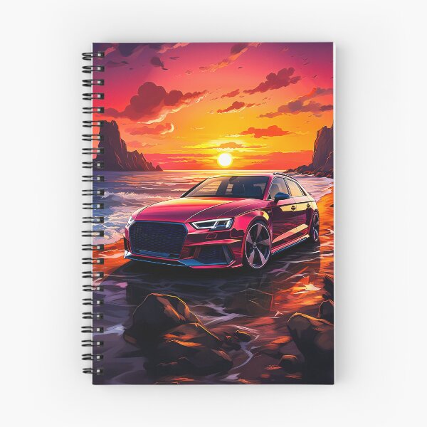 Item preview, Red Audi RS4 Avant at Sunset Beach designed and sold by RevUpDesign.