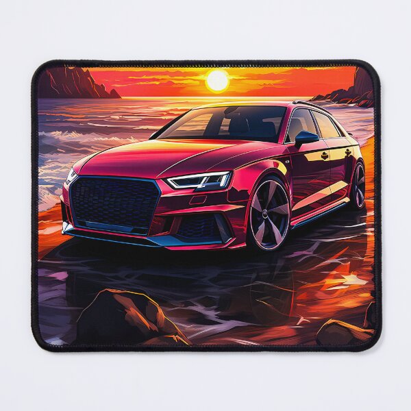 Item preview, Red Audi RS4 Avant at Sunset Beach designed and sold by RevUpDesign.