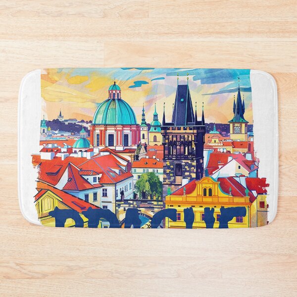Item preview, Prague Print Prague Vector Art  designed and sold by nomiraclehere.